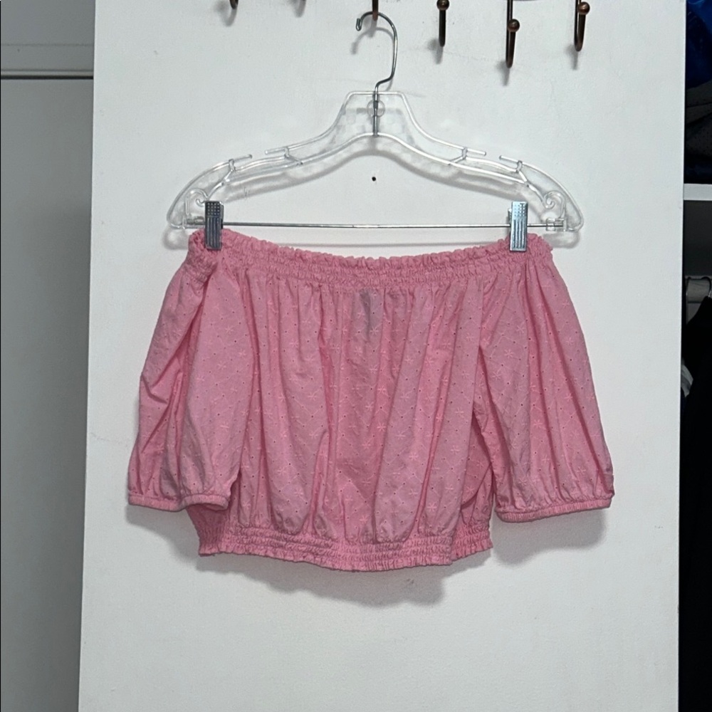 Pink Off-Shoulder Women's Top